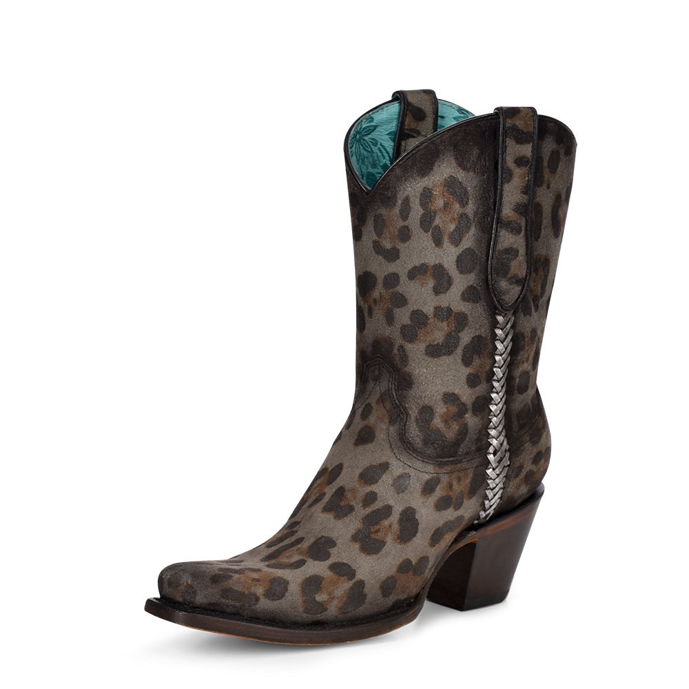 Corral Boho Cowgirl Boots | Grey Leopard Print | Outback Traders